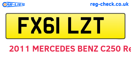 FX61LZT are the vehicle registration plates.