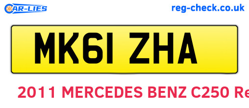 MK61ZHA are the vehicle registration plates.