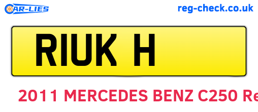 R1UKH are the vehicle registration plates.