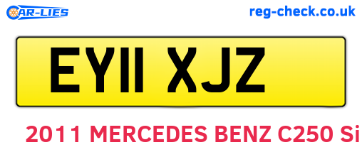 EY11XJZ are the vehicle registration plates.
