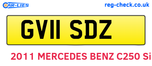 GV11SDZ are the vehicle registration plates.