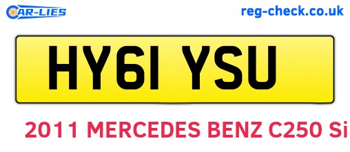 HY61YSU are the vehicle registration plates.