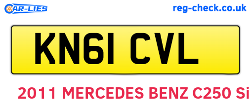 KN61CVL are the vehicle registration plates.