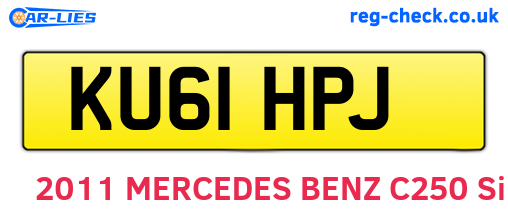 KU61HPJ are the vehicle registration plates.