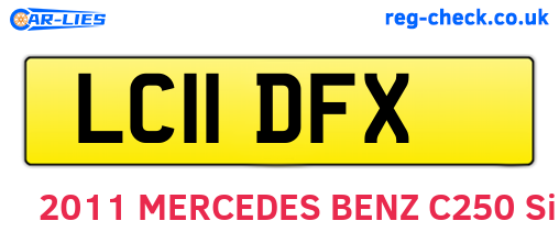 LC11DFX are the vehicle registration plates.