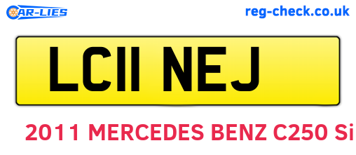 LC11NEJ are the vehicle registration plates.