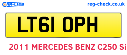 LT61OPH are the vehicle registration plates.
