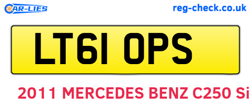 LT61OPS are the vehicle registration plates.