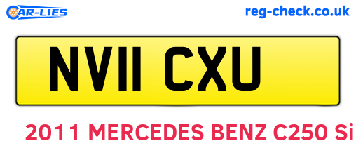 NV11CXU are the vehicle registration plates.