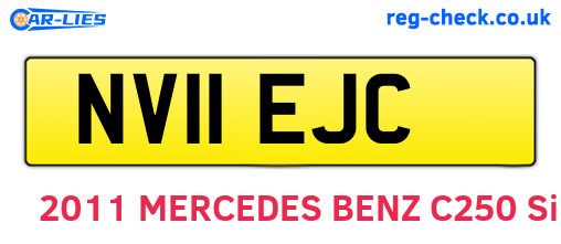NV11EJC are the vehicle registration plates.