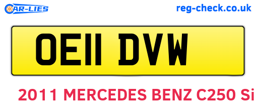 OE11DVW are the vehicle registration plates.