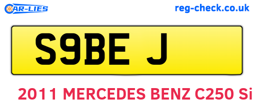 S9BEJ are the vehicle registration plates.