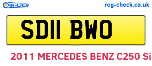 SD11BWO are the vehicle registration plates.