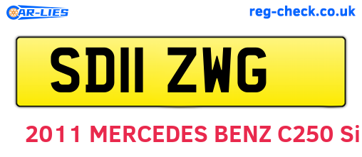 SD11ZWG are the vehicle registration plates.