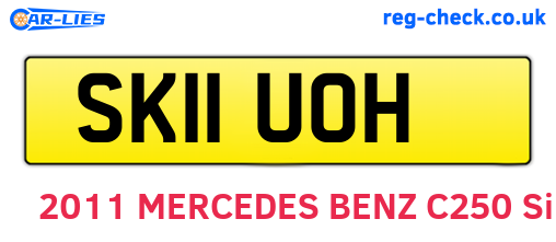 SK11UOH are the vehicle registration plates.