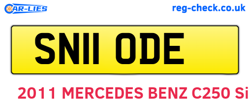 SN11ODE are the vehicle registration plates.