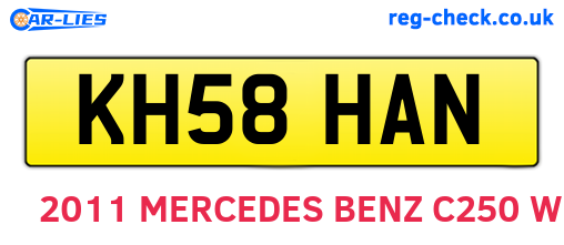 KH58HAN are the vehicle registration plates.