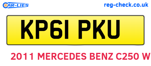 KP61PKU are the vehicle registration plates.