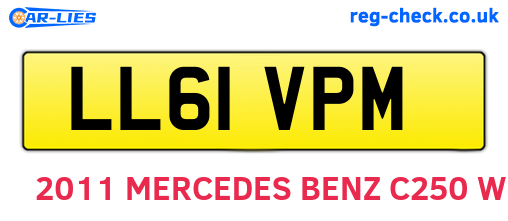 LL61VPM are the vehicle registration plates.