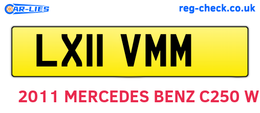 LX11VMM are the vehicle registration plates.