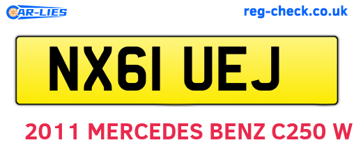 NX61UEJ are the vehicle registration plates.