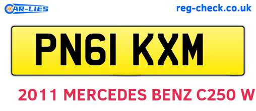 PN61KXM are the vehicle registration plates.