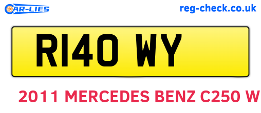 R14OWY are the vehicle registration plates.