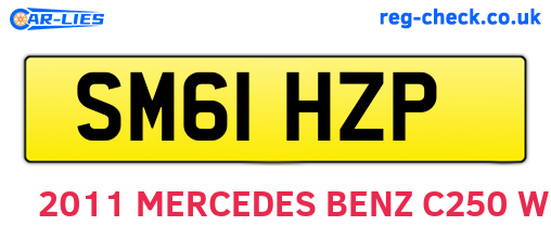 SM61HZP are the vehicle registration plates.