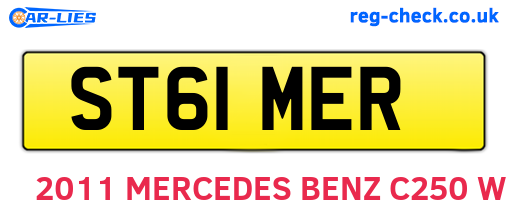 ST61MER are the vehicle registration plates.