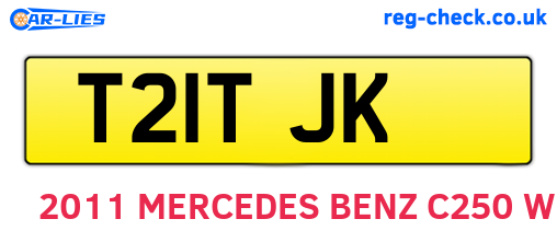 T21TJK are the vehicle registration plates.