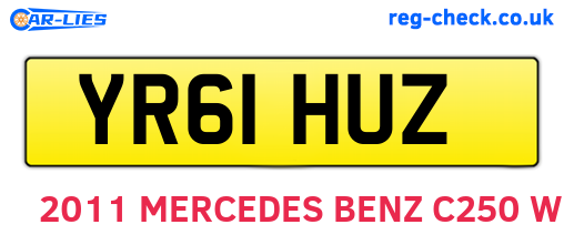 YR61HUZ are the vehicle registration plates.