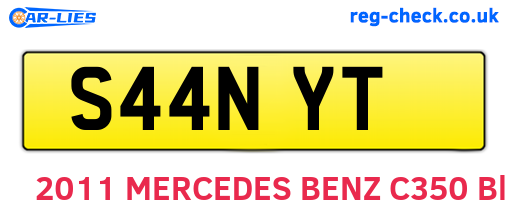 S44NYT are the vehicle registration plates.
