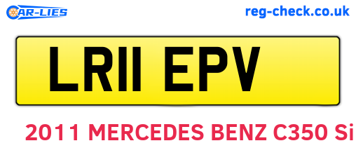 LR11EPV are the vehicle registration plates.