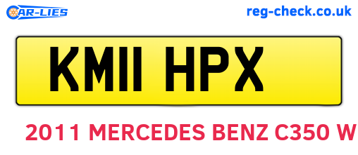 KM11HPX are the vehicle registration plates.