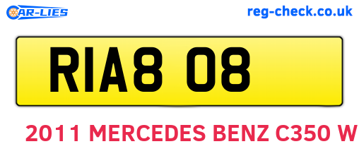 RIA808 are the vehicle registration plates.
