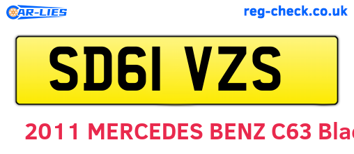SD61VZS are the vehicle registration plates.