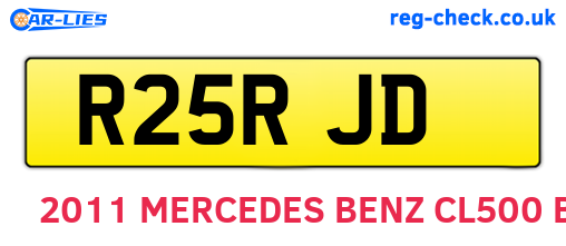 R25RJD are the vehicle registration plates.