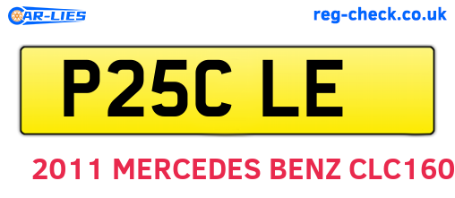 P25CLE are the vehicle registration plates.