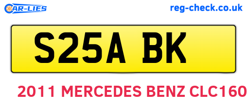 S25ABK are the vehicle registration plates.