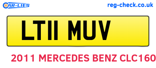 LT11MUV are the vehicle registration plates.