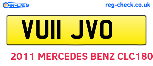 VU11JVO are the vehicle registration plates.