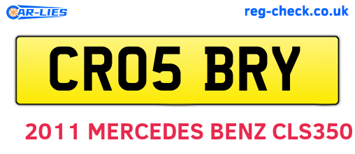 CR05BRY are the vehicle registration plates.