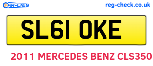 SL61OKE are the vehicle registration plates.