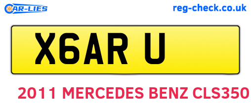 X6ARU are the vehicle registration plates.
