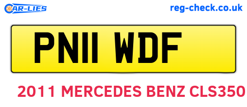 PN11WDF are the vehicle registration plates.