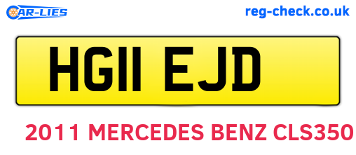 HG11EJD are the vehicle registration plates.