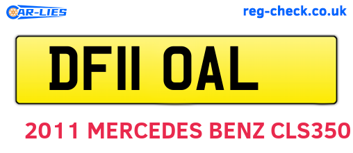 DF11OAL are the vehicle registration plates.