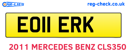 EO11ERK are the vehicle registration plates.