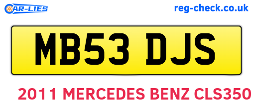 MB53DJS are the vehicle registration plates.