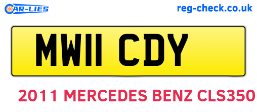 MW11CDY are the vehicle registration plates.